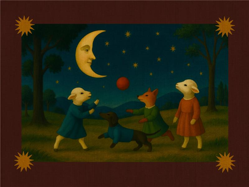 Julkort illustrerat av Estelle Graf